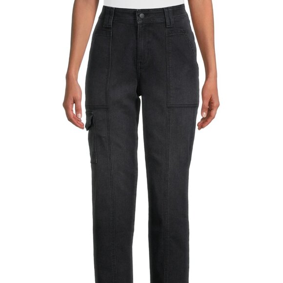 NWT Time and Tru Women's High Rise Utility Straight Cargo Grey Pants , size 16 - Picture 1 of 7